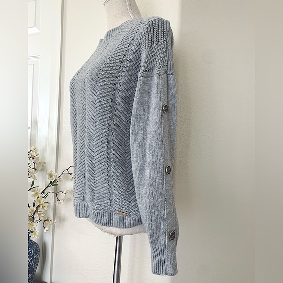 Marc New York Gray Sweater w/ Buttons - Picture 5 of 14